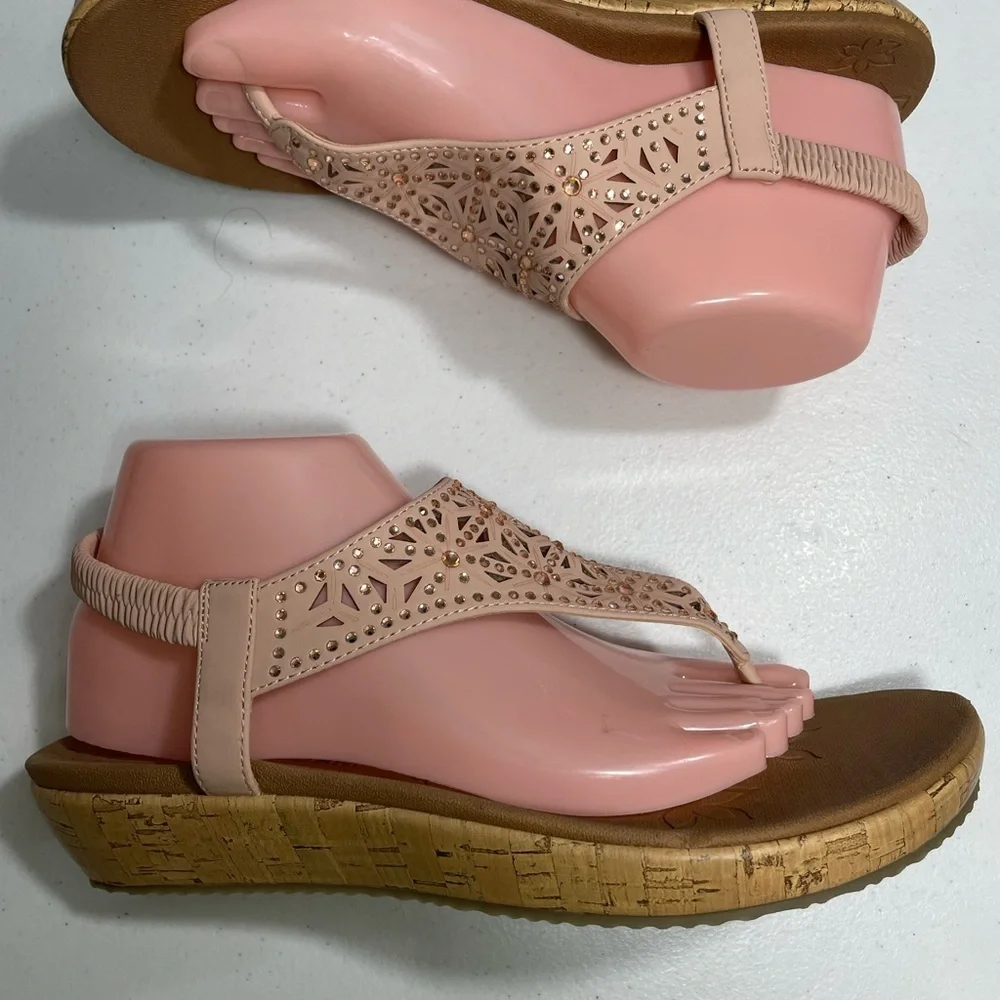 Womens Skechers Luxe Foam Elegant Pink Sandals Size 9 SB-